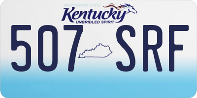 KY license plate 507SRF
