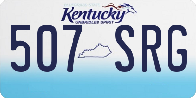 KY license plate 507SRG