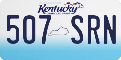 KY license plate 507SRN