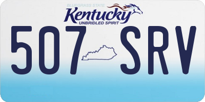 KY license plate 507SRV