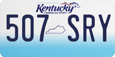 KY license plate 507SRY