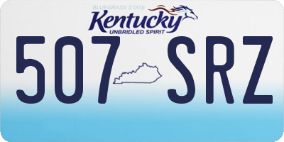 KY license plate 507SRZ