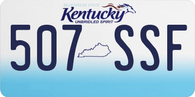 KY license plate 507SSF