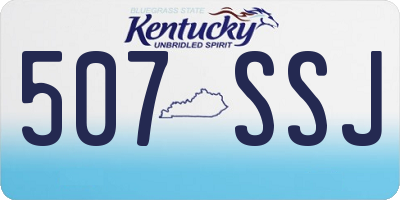 KY license plate 507SSJ