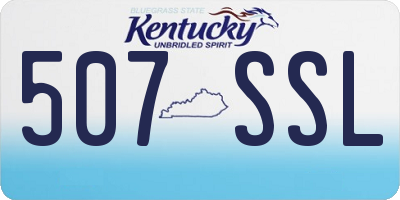 KY license plate 507SSL