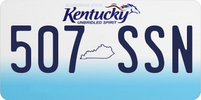 KY license plate 507SSN