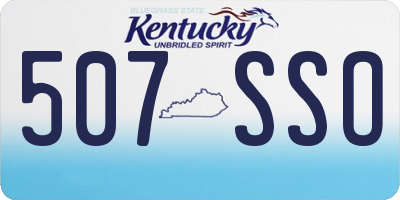 KY license plate 507SSO