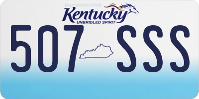 KY license plate 507SSS