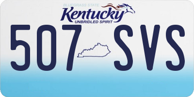 KY license plate 507SVS