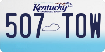 KY license plate 507TOW