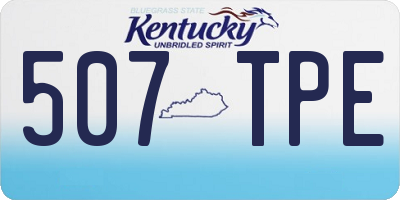 KY license plate 507TPE