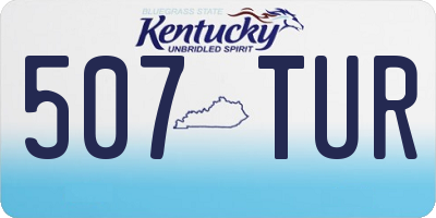 KY license plate 507TUR