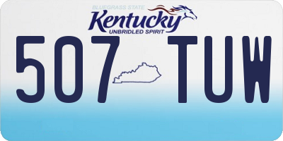 KY license plate 507TUW