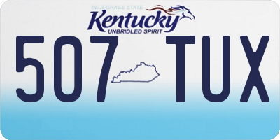 KY license plate 507TUX
