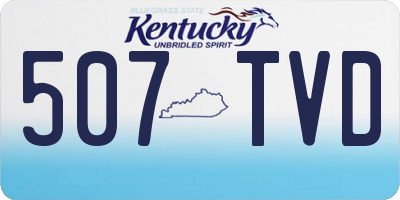 KY license plate 507TVD