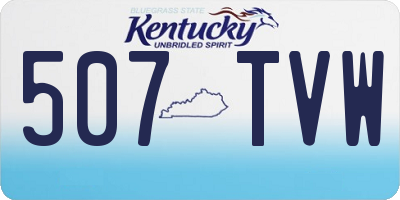KY license plate 507TVW