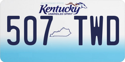 KY license plate 507TWD
