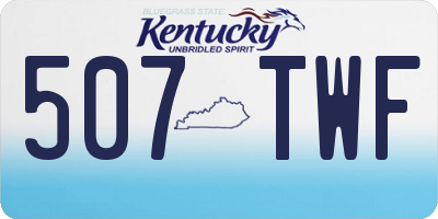 KY license plate 507TWF