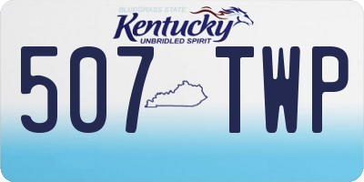 KY license plate 507TWP