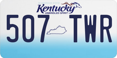 KY license plate 507TWR