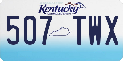 KY license plate 507TWX