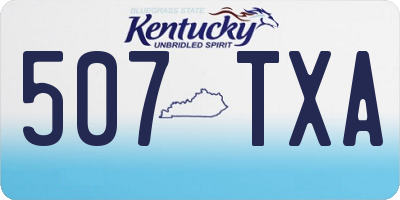 KY license plate 507TXA