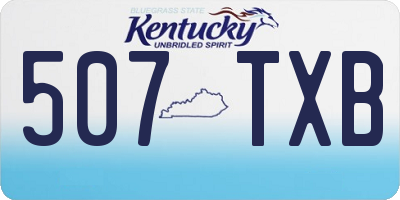 KY license plate 507TXB