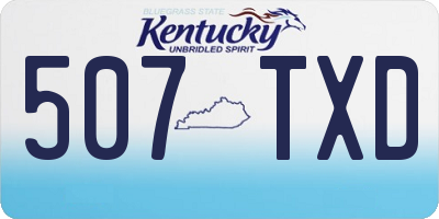KY license plate 507TXD