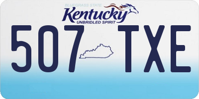 KY license plate 507TXE