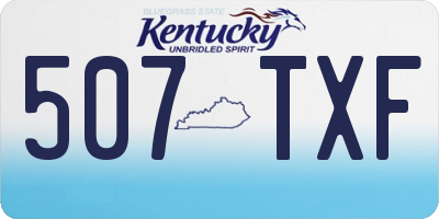 KY license plate 507TXF