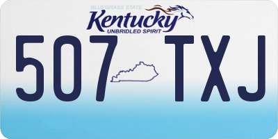 KY license plate 507TXJ