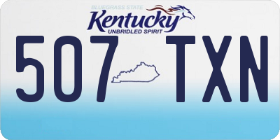 KY license plate 507TXN