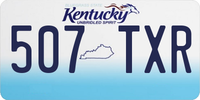 KY license plate 507TXR