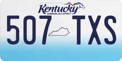 KY license plate 507TXS