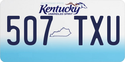 KY license plate 507TXU