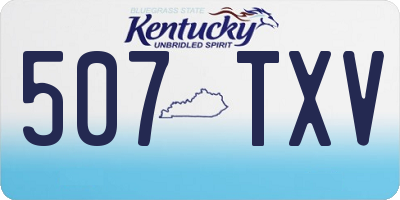 KY license plate 507TXV