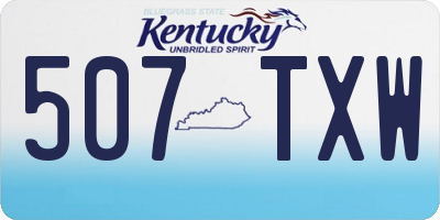 KY license plate 507TXW