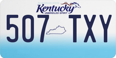 KY license plate 507TXY