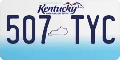 KY license plate 507TYC