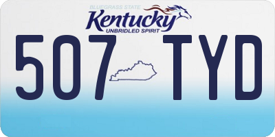 KY license plate 507TYD