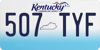 KY license plate 507TYF