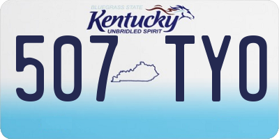 KY license plate 507TYO