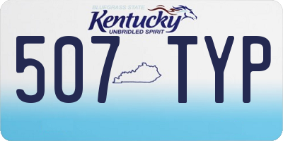 KY license plate 507TYP