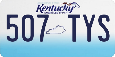 KY license plate 507TYS