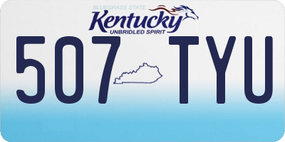 KY license plate 507TYU