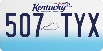 KY license plate 507TYX