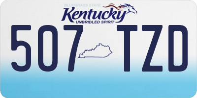 KY license plate 507TZD