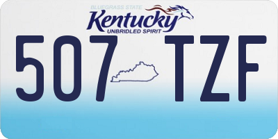 KY license plate 507TZF