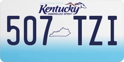 KY license plate 507TZI