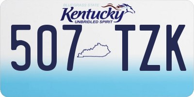 KY license plate 507TZK